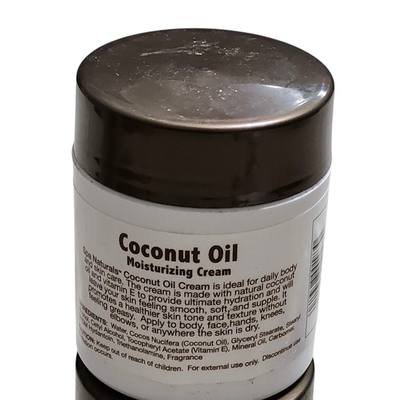 Spa Naturals Coconut Oil Moisturizing Cream w/ Vitamin E 8oz Hydration Dry Skin - Picture 3 of 6